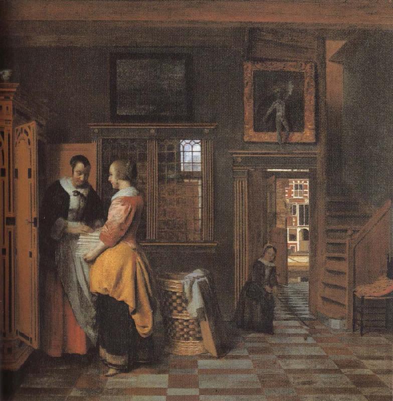 Pieter de Hooch The linen cupboard oil painting image